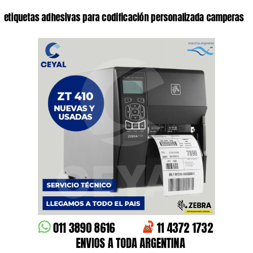 etiquetas adhesivas para codificación personalizada camperas