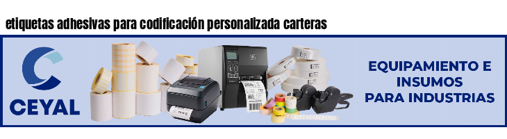 etiquetas adhesivas para codificación personalizada carteras