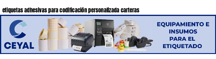 etiquetas adhesivas para codificación personalizada carteras
