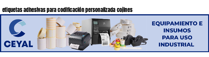 etiquetas adhesivas para codificación personalizada cojines