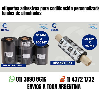 etiquetas adhesivas para codificación personalizada fundas de almohadas
