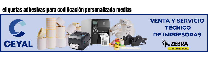 etiquetas adhesivas para codificación personalizada medias