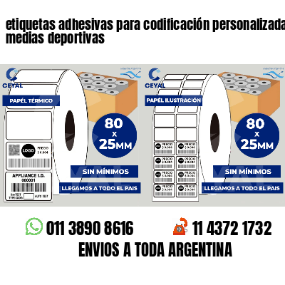 etiquetas adhesivas para codificación personalizada medias deportivas