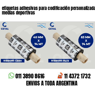 etiquetas adhesivas para codificación personalizada medias deportivas
