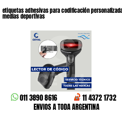 etiquetas adhesivas para codificación personalizada medias deportivas