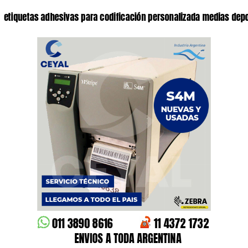 etiquetas adhesivas para codificación personalizada medias deportivas