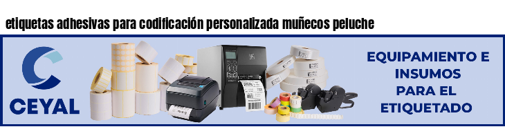 etiquetas adhesivas para codificación personalizada muñecos peluche