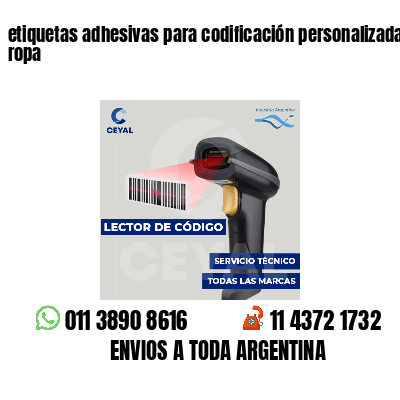etiquetas adhesivas para codificación personalizada ropa