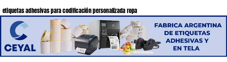 etiquetas adhesivas para codificación personalizada ropa