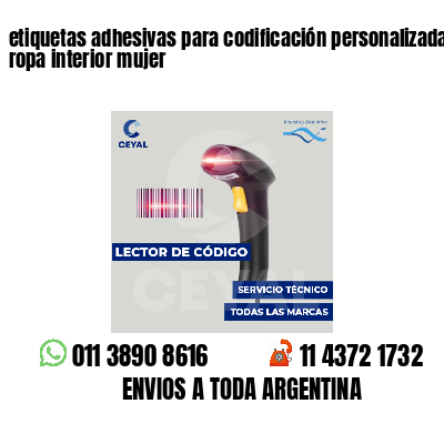 etiquetas adhesivas para codificación personalizada ropa interior mujer