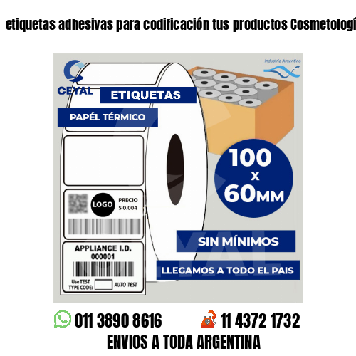 etiquetas adhesivas para codificación tus productos Cosmetología