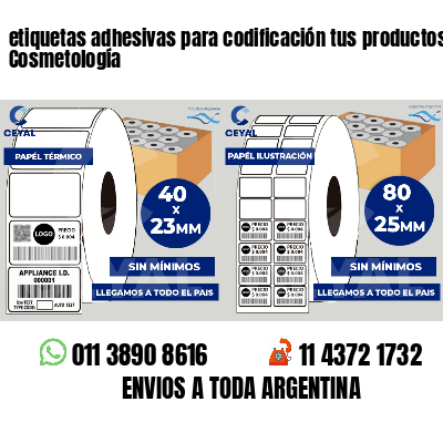 etiquetas adhesivas para codificación tus productos Cosmetología