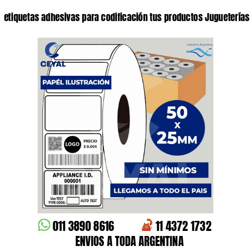 etiquetas adhesivas para codificación tus productos Jugueterías