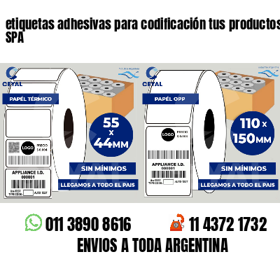 etiquetas adhesivas para codificación tus productos SPA