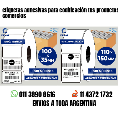 etiquetas adhesivas para codificación tus productos comercios