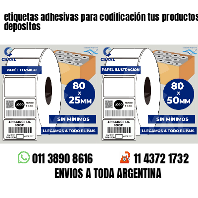 etiquetas adhesivas para codificación tus productos depositos