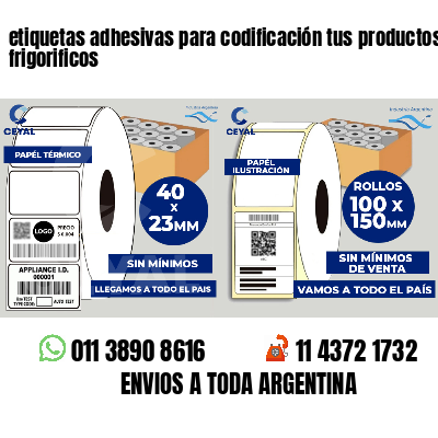 etiquetas adhesivas para codificación tus productos frigorificos