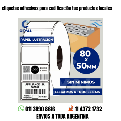 etiquetas adhesivas para codificación tus productos locales