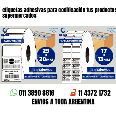 etiquetas adhesivas para codificación tus productos supermercados