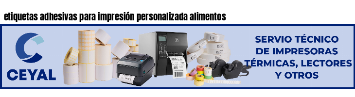 etiquetas adhesivas para impresión personalizada alimentos