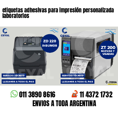 etiquetas adhesivas para impresión personalizada laboratorios