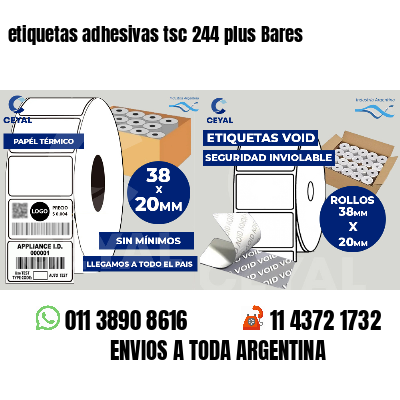 etiquetas adhesivas tsc 244 plus Bares