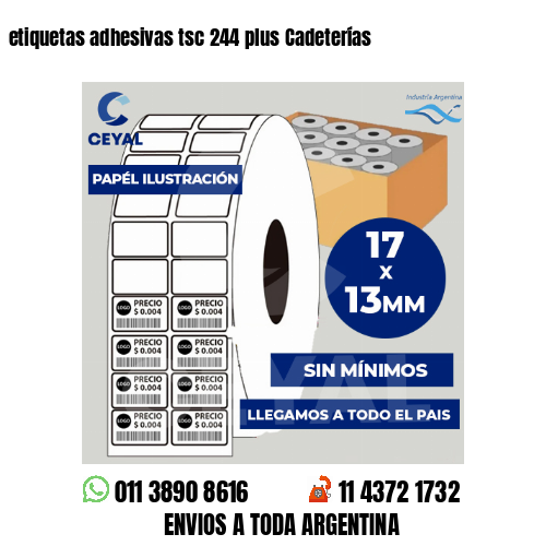 etiquetas adhesivas tsc 244 plus Cadeterías