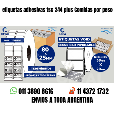 etiquetas adhesivas tsc 244 plus Comidas por peso