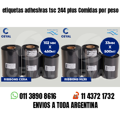 etiquetas adhesivas tsc 244 plus Comidas por peso