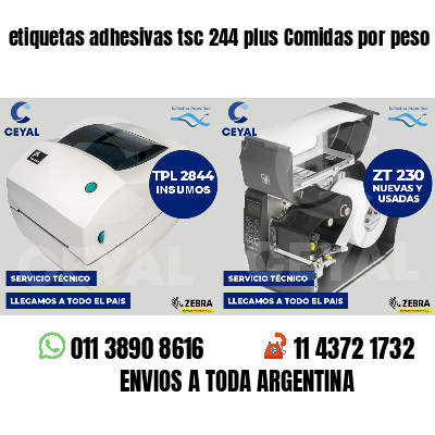 etiquetas adhesivas tsc 244 plus Comidas por peso