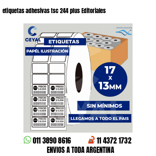 etiquetas adhesivas tsc 244 plus Editoriales