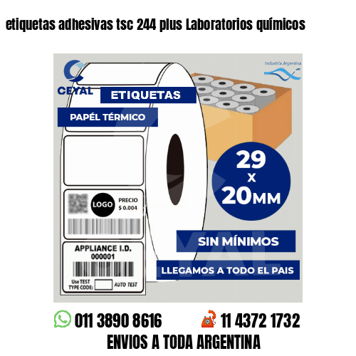 etiquetas adhesivas tsc 244 plus Laboratorios químicos
