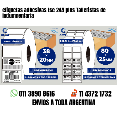 etiquetas adhesivas tsc 244 plus Talleristas de indumnentaria