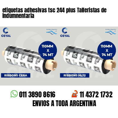 etiquetas adhesivas tsc 244 plus Talleristas de indumnentaria