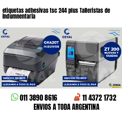 etiquetas adhesivas tsc 244 plus Talleristas de indumnentaria