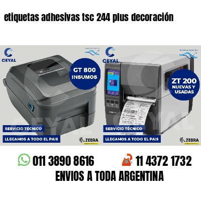 etiquetas adhesivas tsc 244 plus decoración
