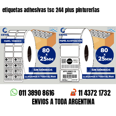 etiquetas adhesivas tsc 244 plus pinturerías