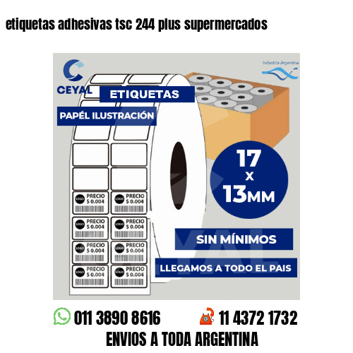 etiquetas adhesivas tsc 244 plus supermercados