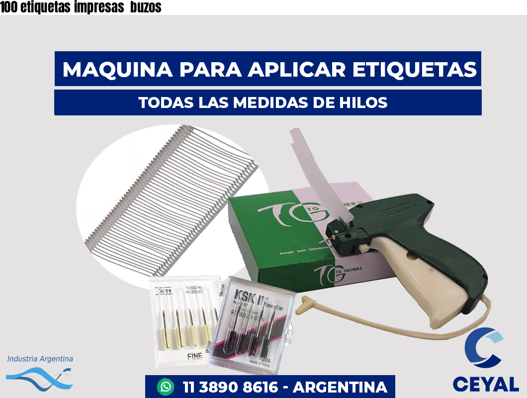 100 etiquetas impresas buzos