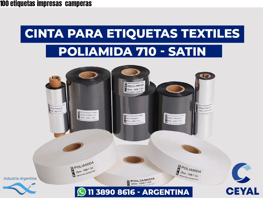 100 etiquetas impresas  camperas