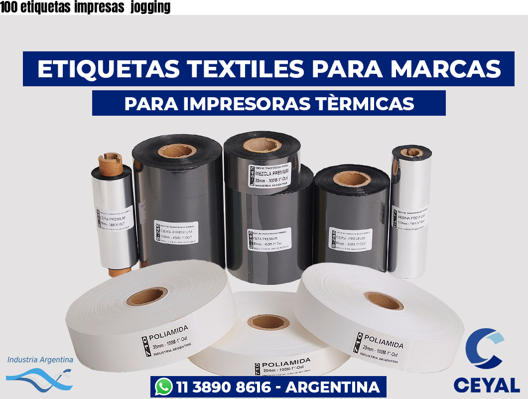 100 etiquetas impresas  jogging