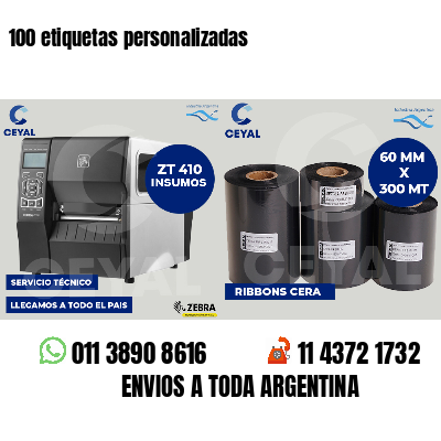 100 etiquetas personalizadas