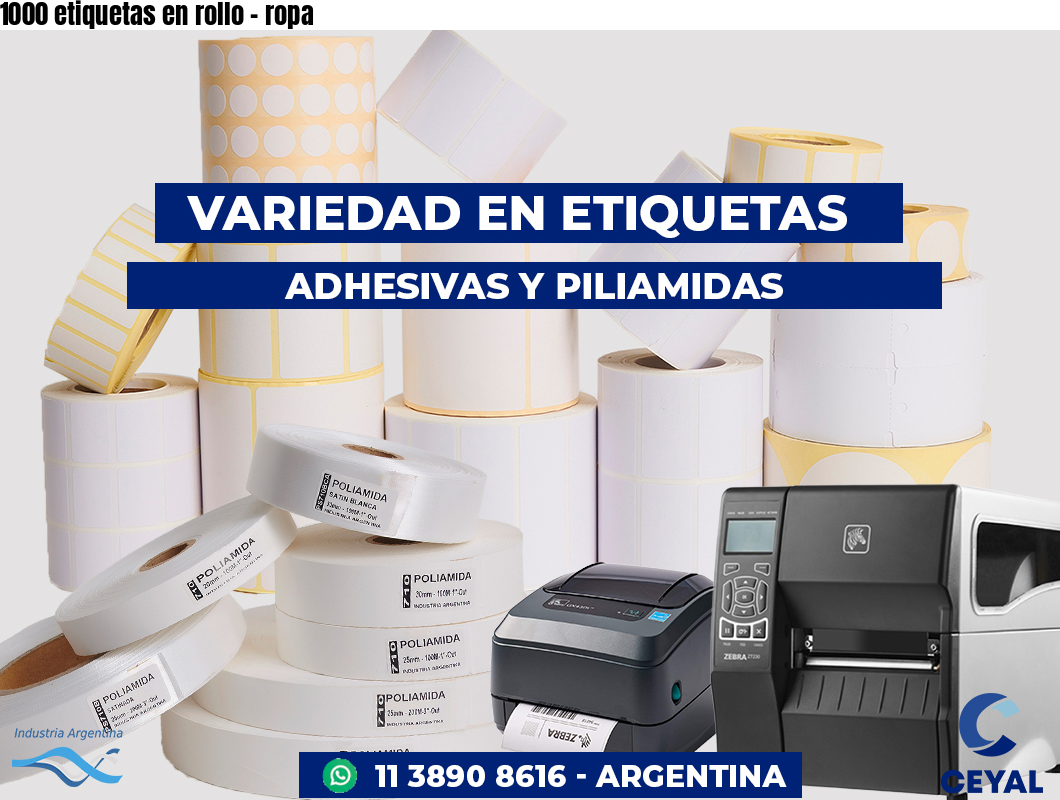 1000 etiquetas en rollo – ropa