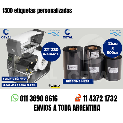 1500 etiquetas personalizadas