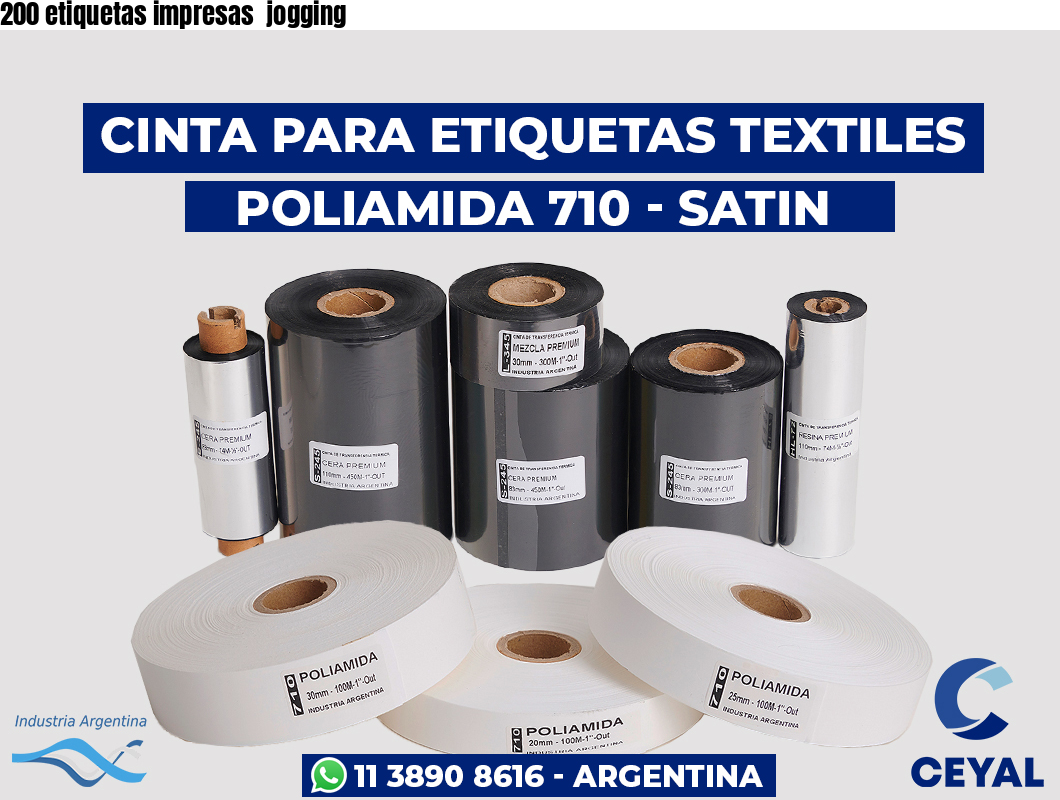 200 etiquetas impresas  jogging
