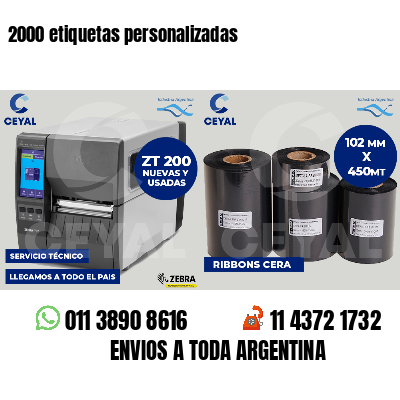 2000 etiquetas personalizadas
