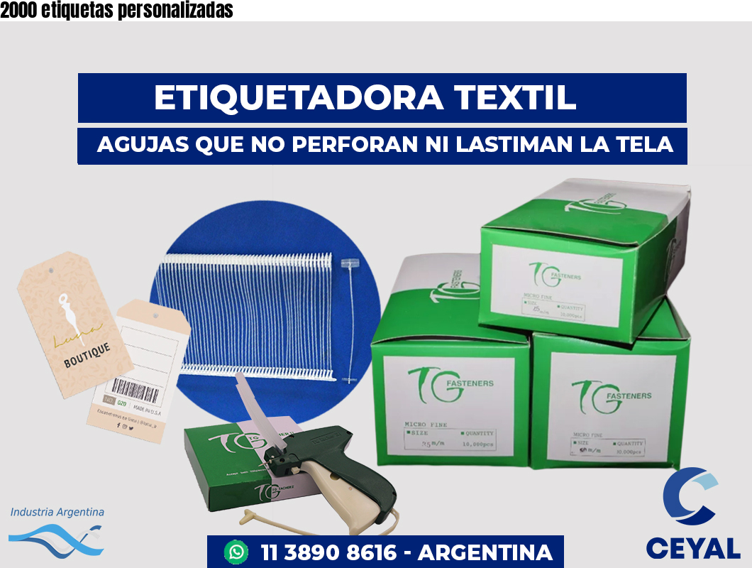 2000 etiquetas personalizadas