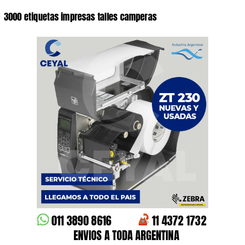 3000 etiquetas impresas talles camperas