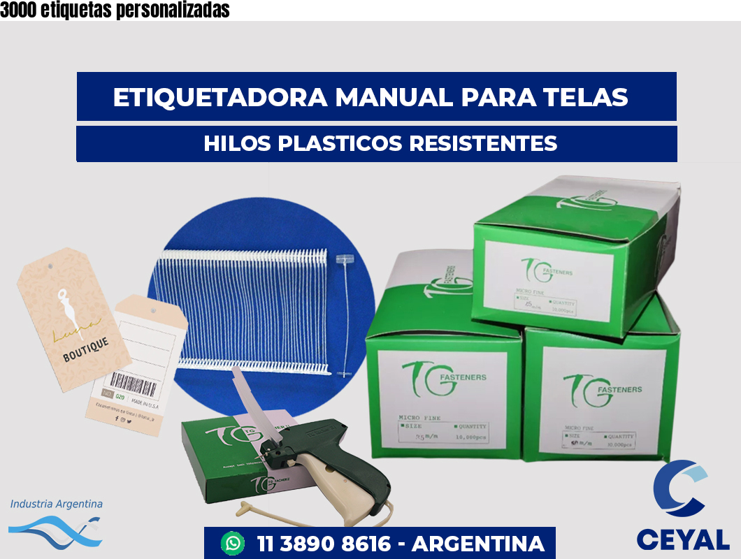 3000 etiquetas personalizadas