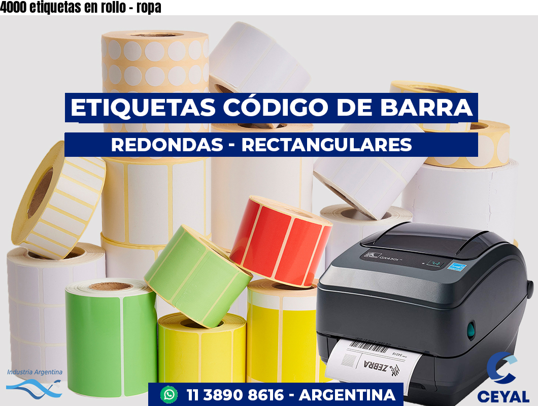 4000 etiquetas en rollo – ropa